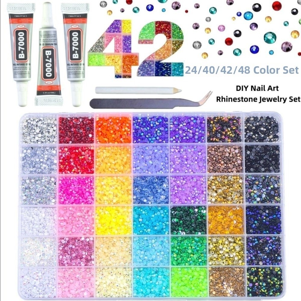 Nail Art Jelly - Multicolor Resin Rhinestone Kit Sparkling Craft