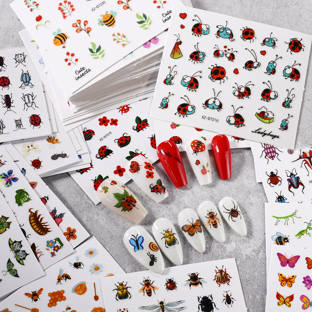 Nail Art Lotso - 30Pcs/Lot Cute Bee Ladybug Ant Nail