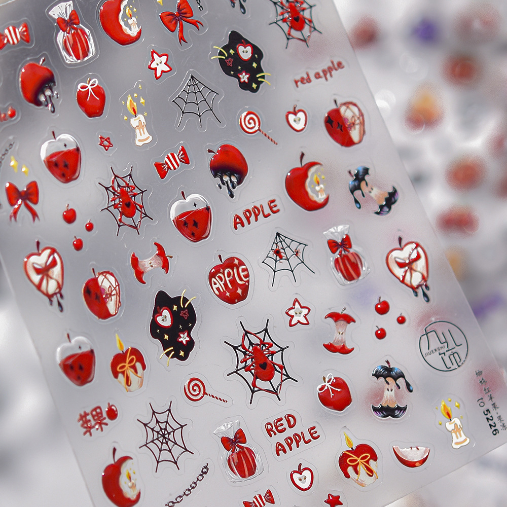 Nail Art Vampire - Vampire Red Spiders Gothic Halloween 5D