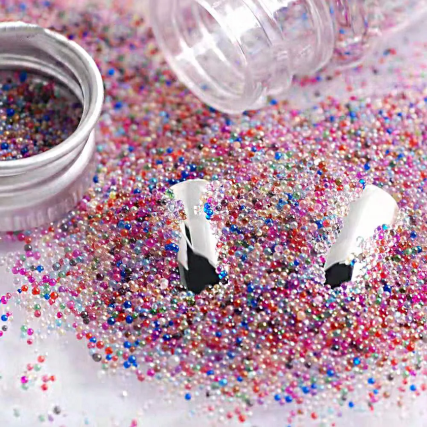Nail Art Emerald - 10/20g 0.4-3mm Mini Bubble Ball Beads