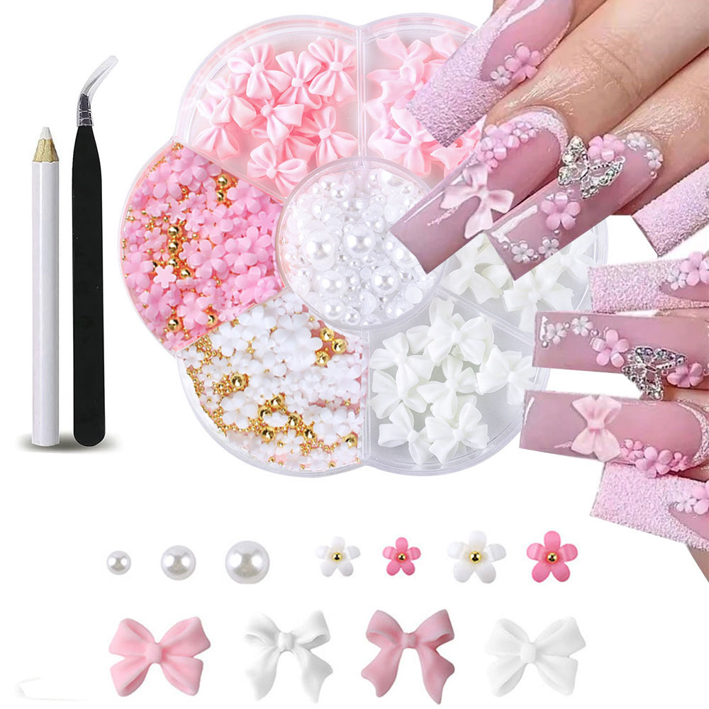 Nail Art Vampire - 1box 3D Flower Bow Nail Art
