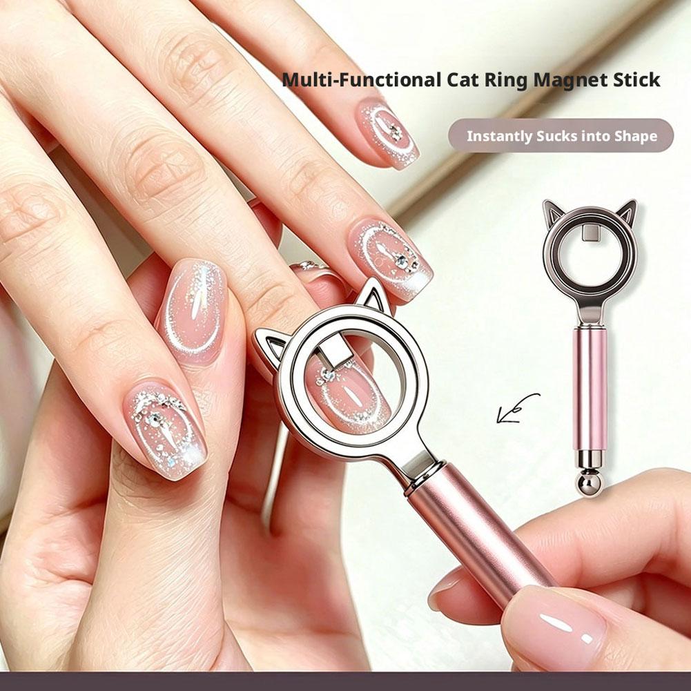 Nail Art Halal - Cat Eye Nail Magnet Stick, Dual-End
