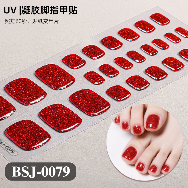 Striping Tape Nail - Toe Gel Nail Sticker Hardens with