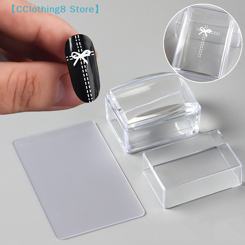 Nail Art Jelly - Transparent Rectangle Nail Art Stamper With