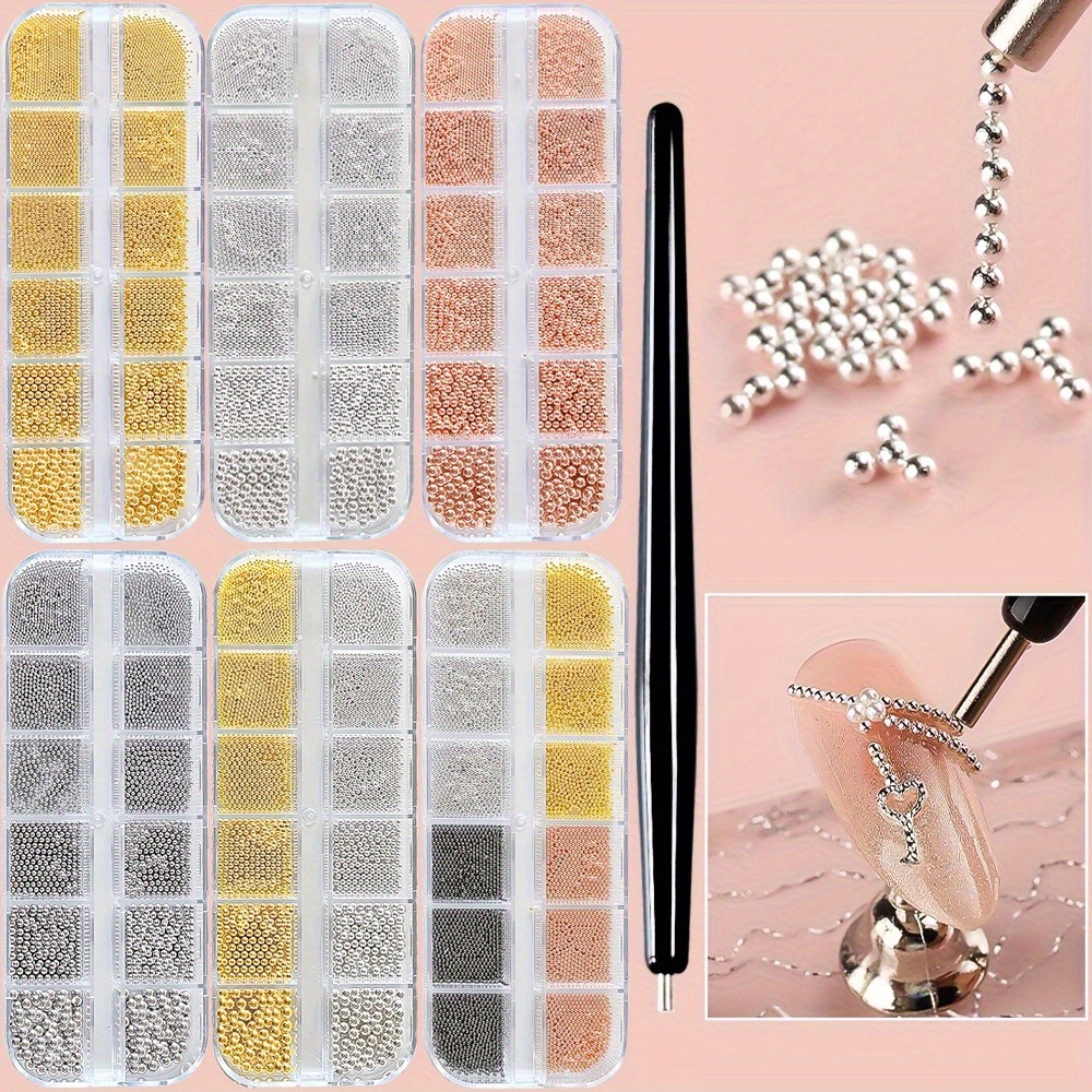 Nail Art Lotso - 2Pcs/lot Nail Art Decoration Mini Caviar