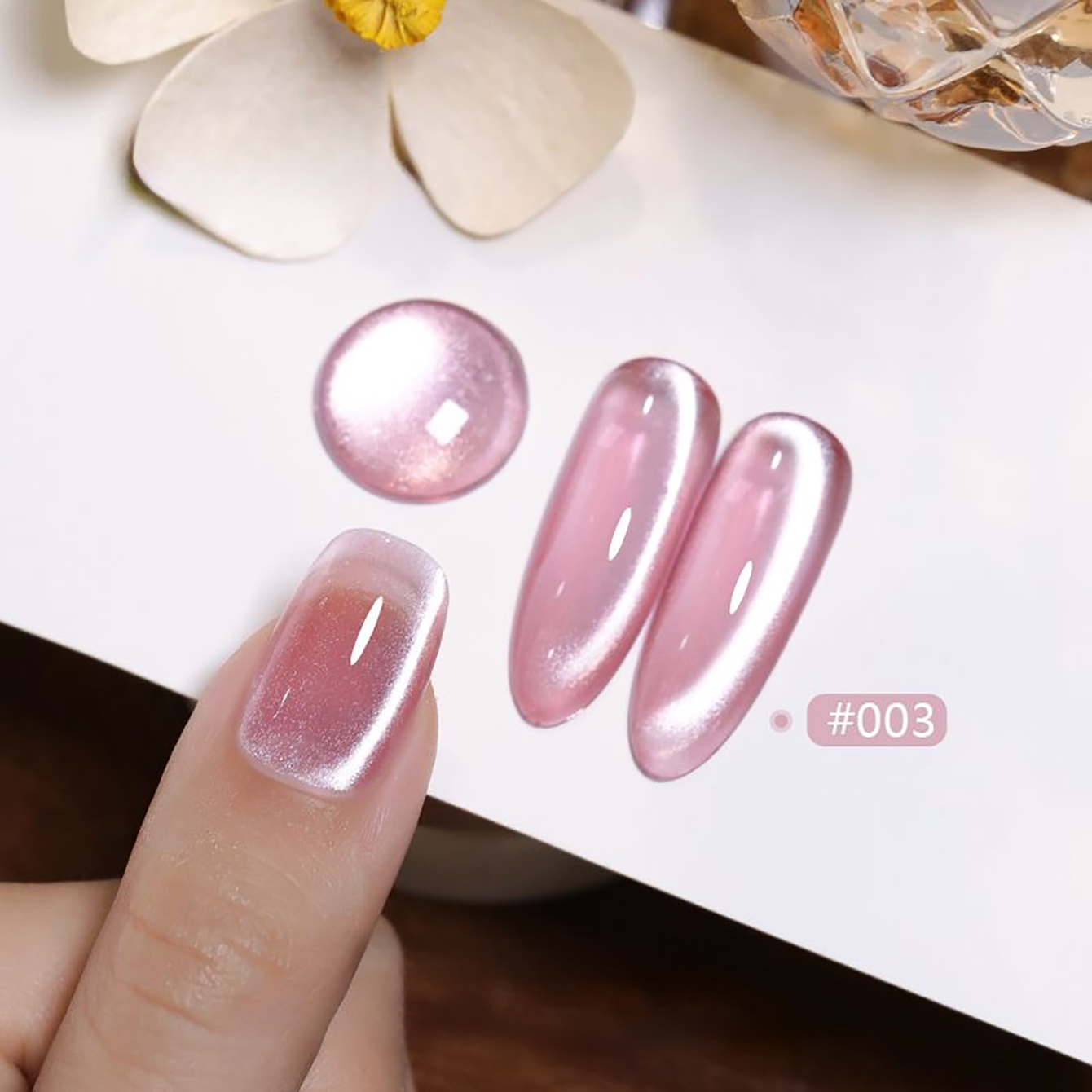 Nail Art Cat Eye Pink - SHAKA 1-16pcs Super Bright Retro Pink