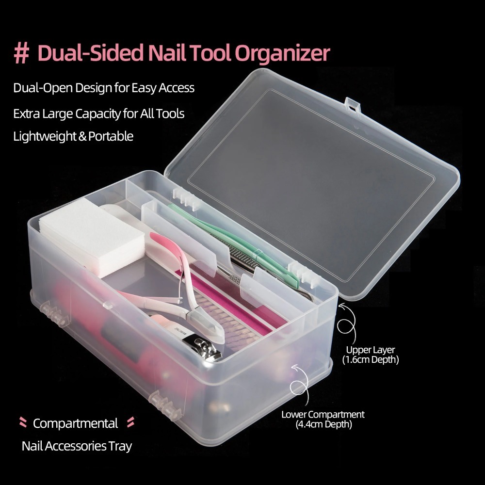Dual-Open 2-Tier Super Capacit - Nail Art Halal recension och pris