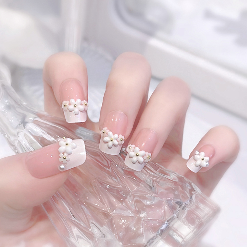 24pcs Medium Long Acrylic Fake - Nail Art Aesthetic recension och pris