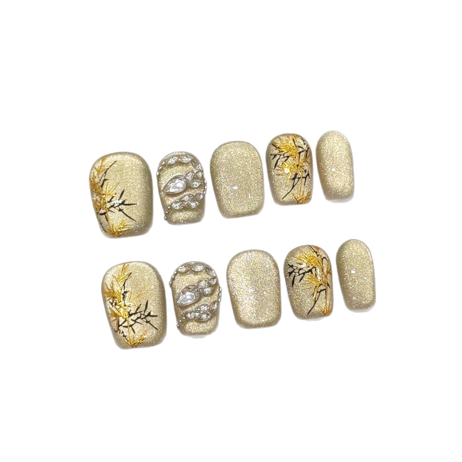 10pcs New Chinese Style Handma - Nail Art Aesthetic recension och pris