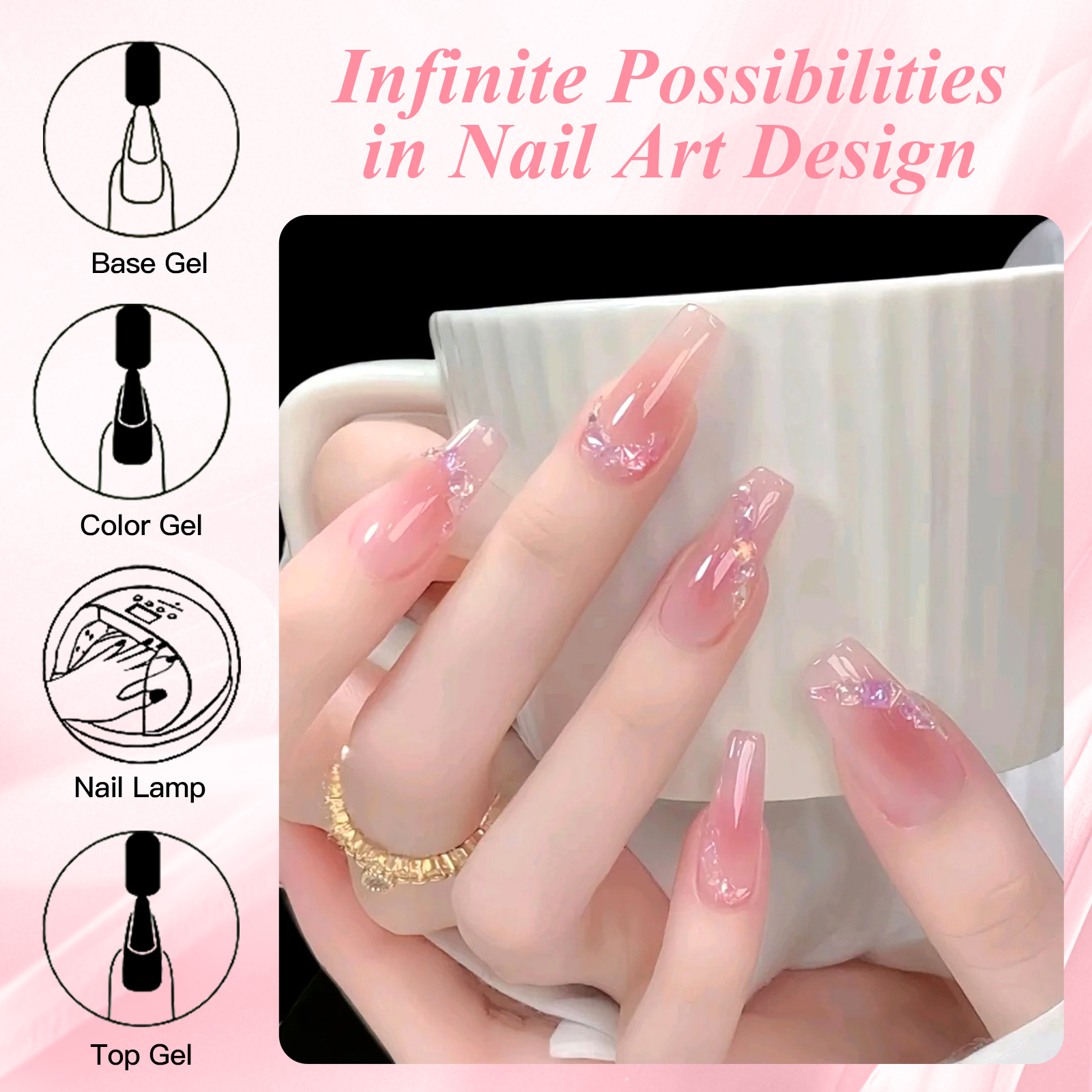 8pcs Nude Jelly Gel Nail Polis - Nail Art Jelly recension och pris