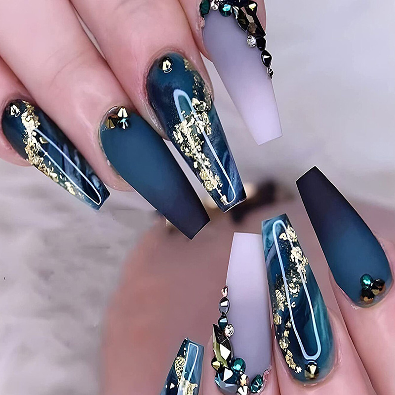 French Tip Press on Nails Long - Nail Art Aesthetic recension och pris
