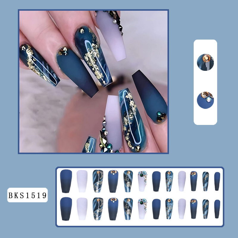 French Tip Press on Nails Long - Nail Art Aesthetic recension och pris