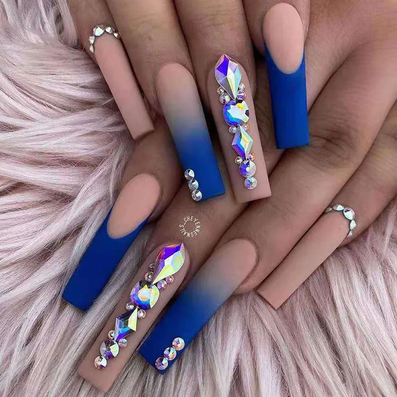 French Tip Press on Nails Long - Nail Art Aesthetic recension och pris