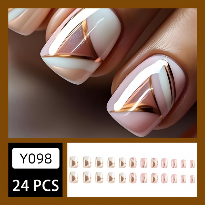 24pcs/set Cute Sweet Short Squ - Nail Art Aesthetic recension och pris