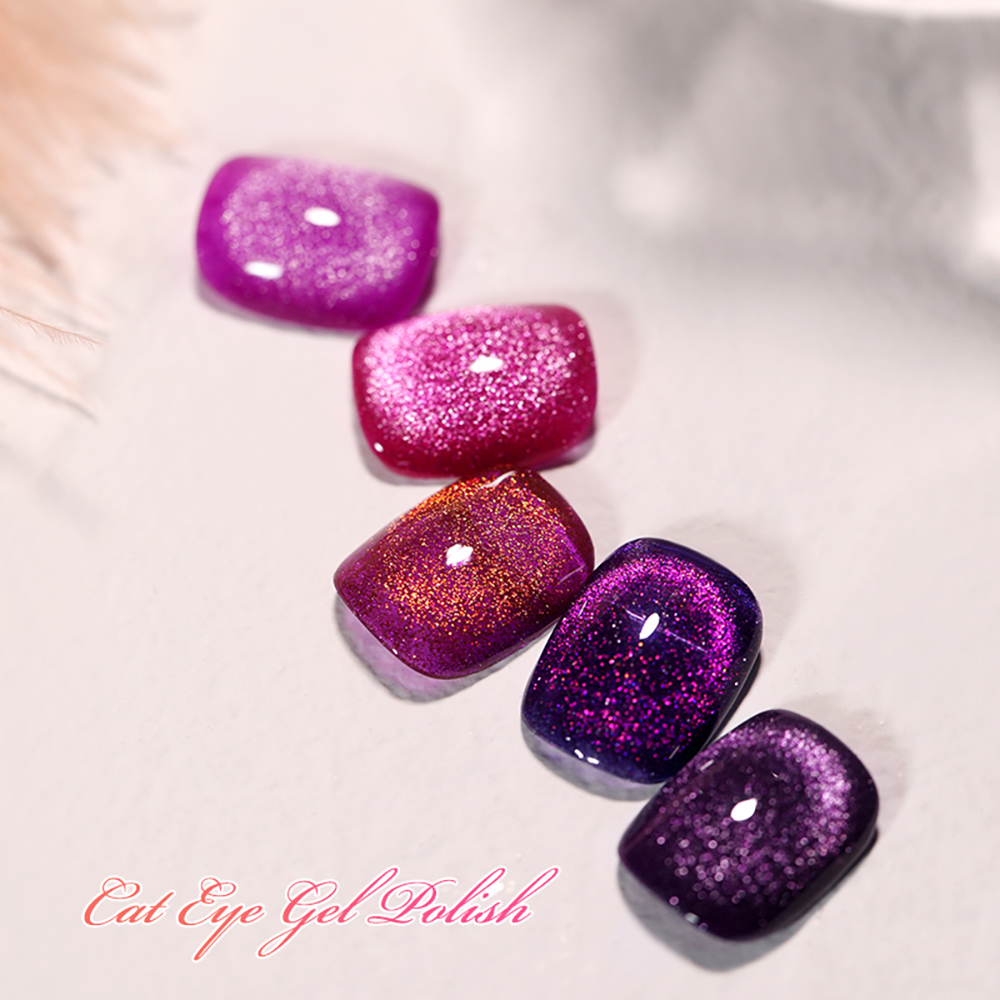 Vendeeni 15ml Pink Purple Glit - Nail Art Cat Eye Pink recension och pris