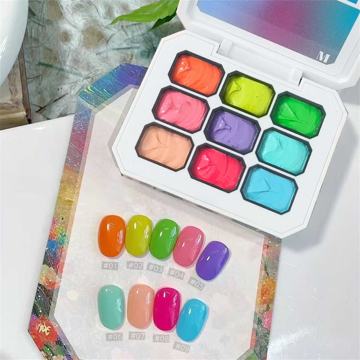 1pc 9-color solid nail polish  - Nail Art Halal recension och pris