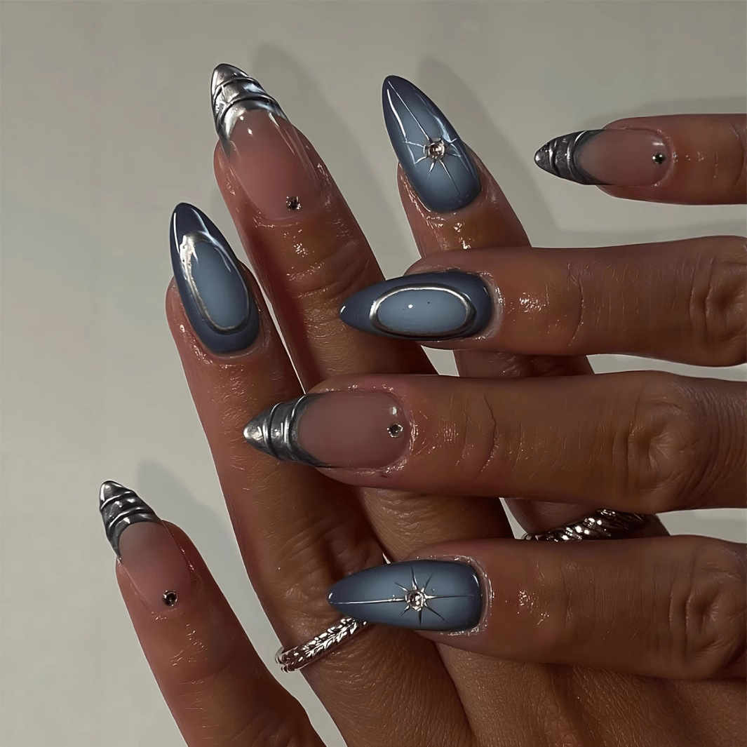24Pcs Short Almond Nails Set F - Nail Art Jelly recension och pris