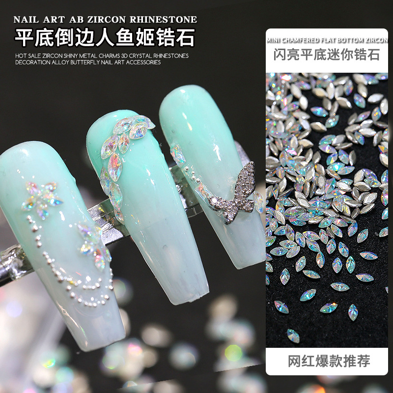 50PCS Top Sparkle Mini Chamfer - Nail Art Lotso recension och pris