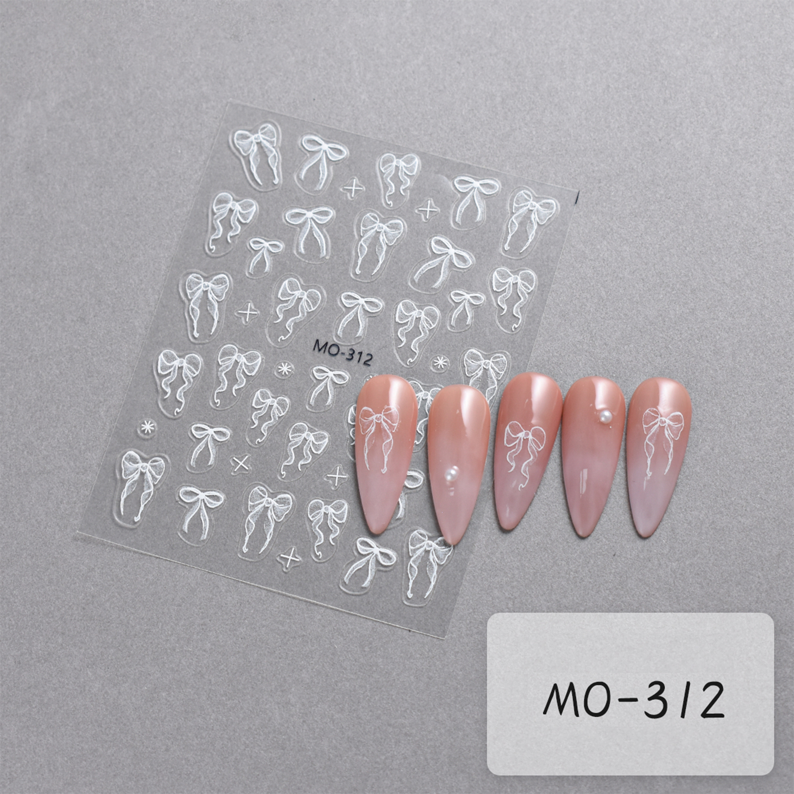 Bowknot Nail Stickers 3D Relie - Nail Art Vampire recension och pris