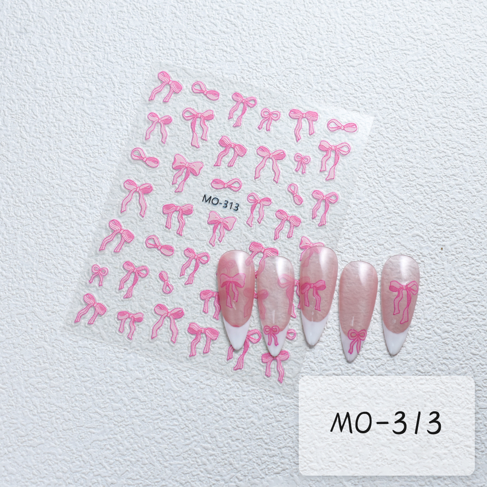 Bowknot Nail Stickers 3D Relie - Nail Art Vampire recension och pris