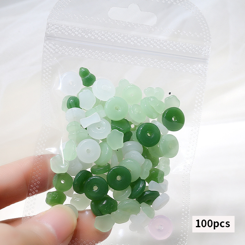 100PCS Mix Chinese Ancient Jad - Nail Art Lotso recension och pris