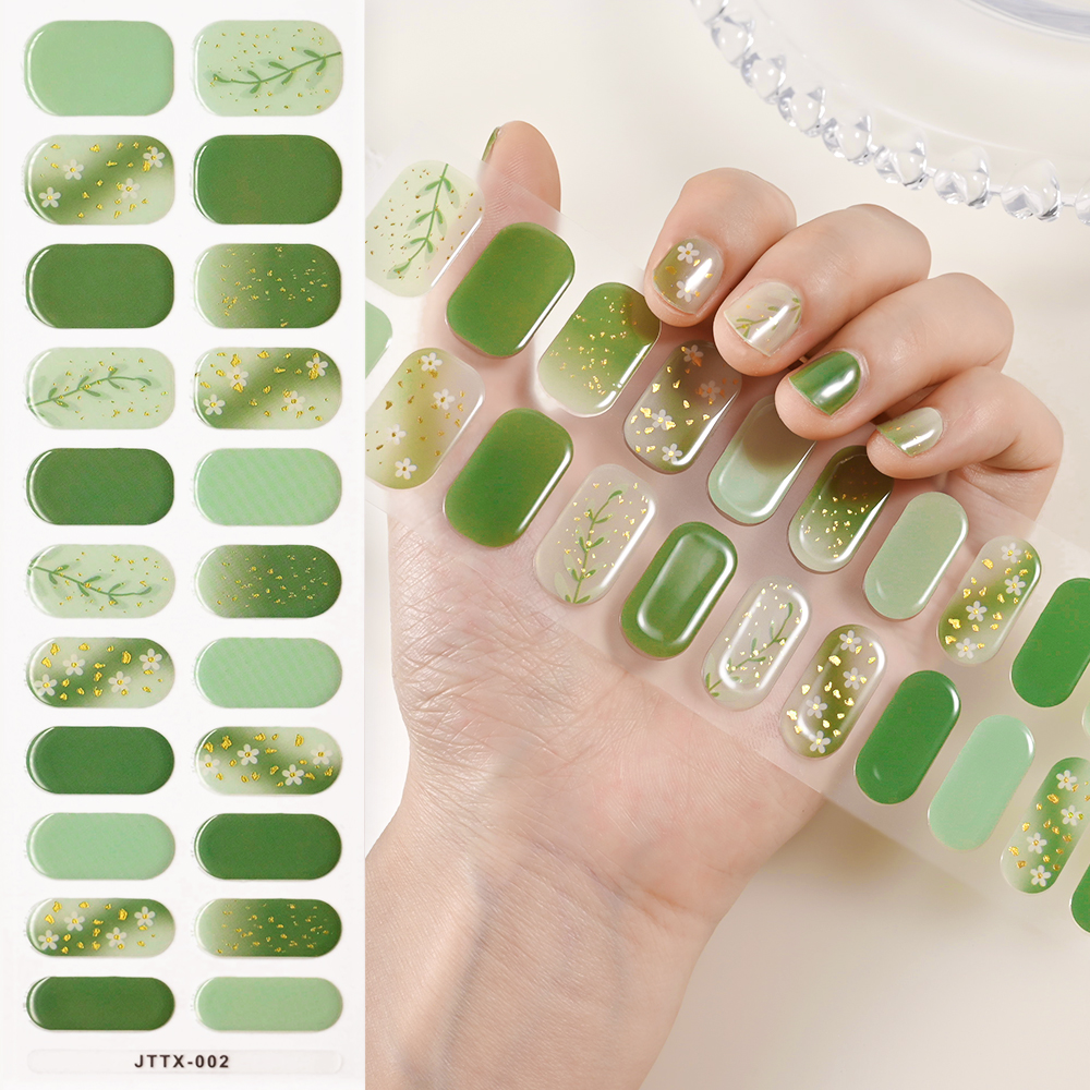 1pcs Blush Flowers Semi Cured  - Striping Tape Nail recension och pris