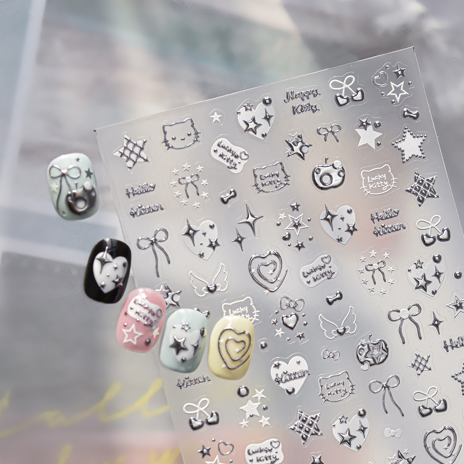 Fashion Silver Metallic Textur - Nail Art Vampire recension och pris