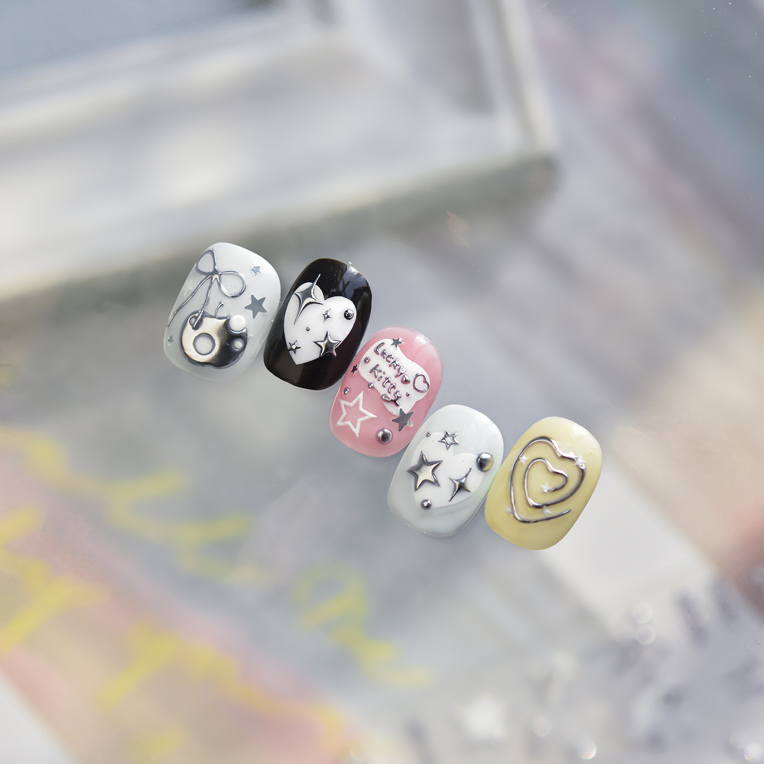 Fashion Silver Metallic Textur - Nail Art Vampire recension och pris