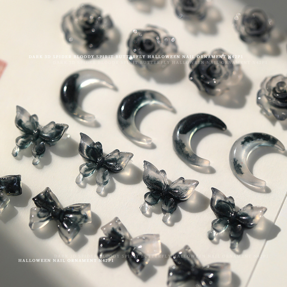 50pcs Mixed Nail Charms Dark M - Nail Art Vampire recension och pris
