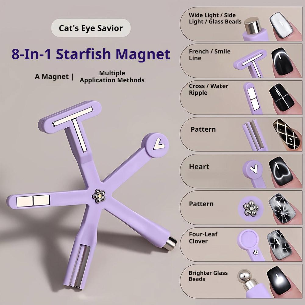 1pc 8-in-1 Starfish Cat Eye Ma - Nail Art Gel recension och pris