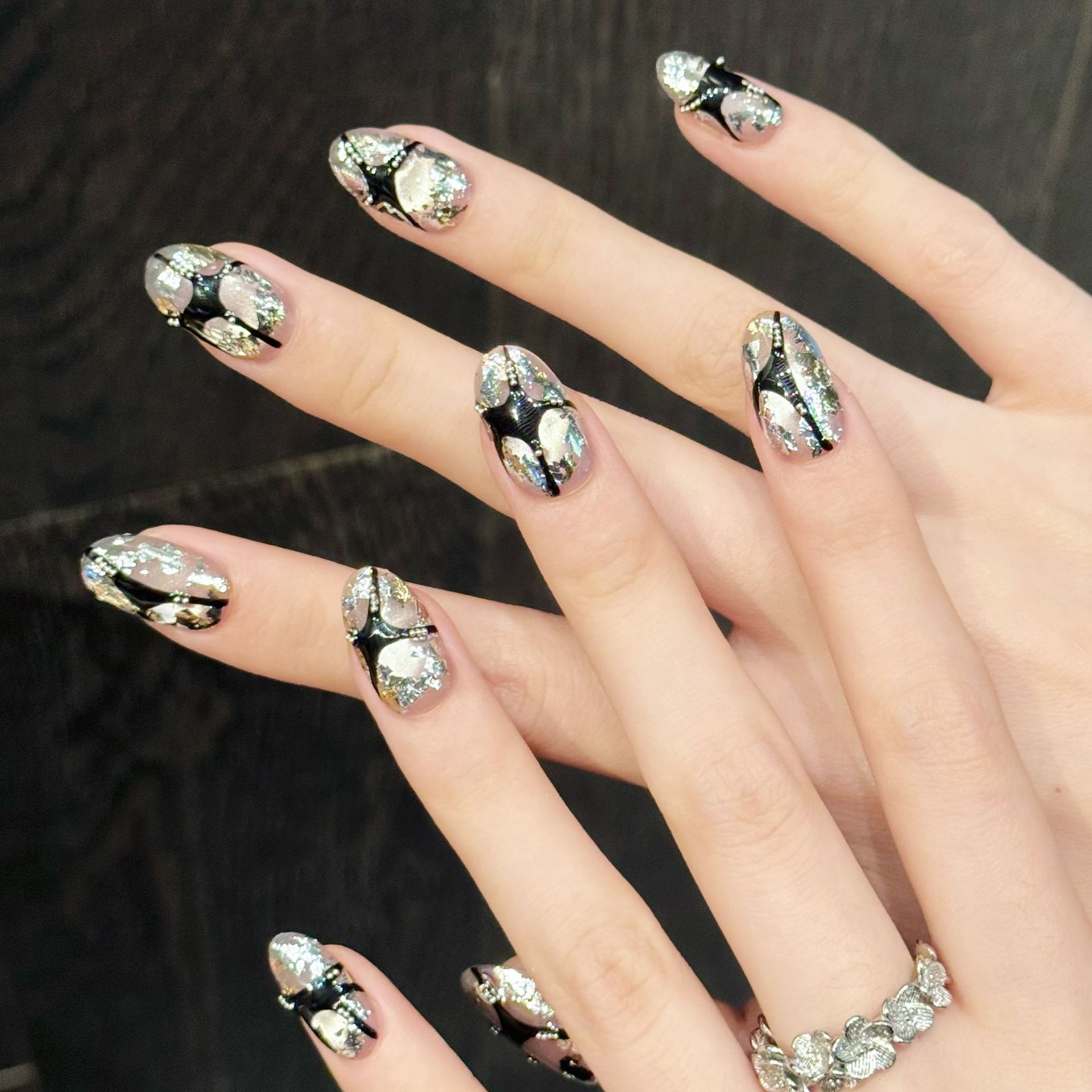 10pcs Pure Hand Pressed Short  - Nail Art Emerald recension och pris