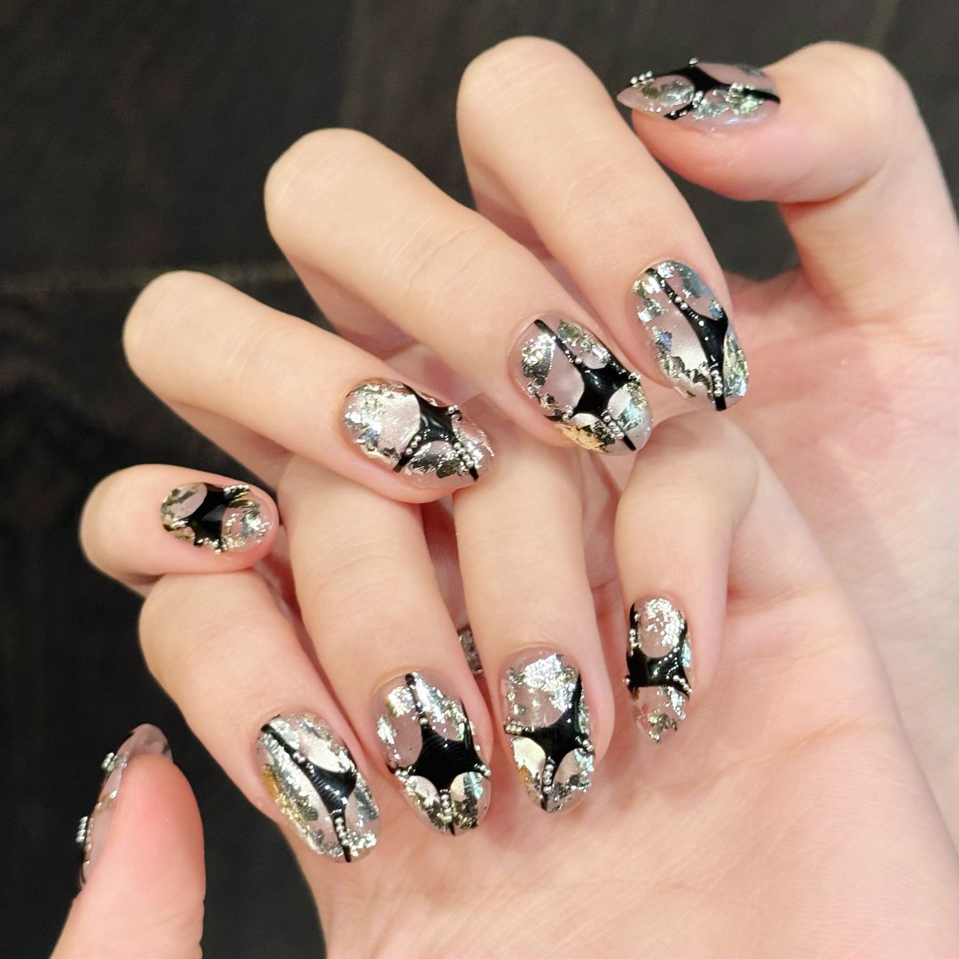 10pcs Pure Hand Pressed Short  - Nail Art Emerald recension och pris