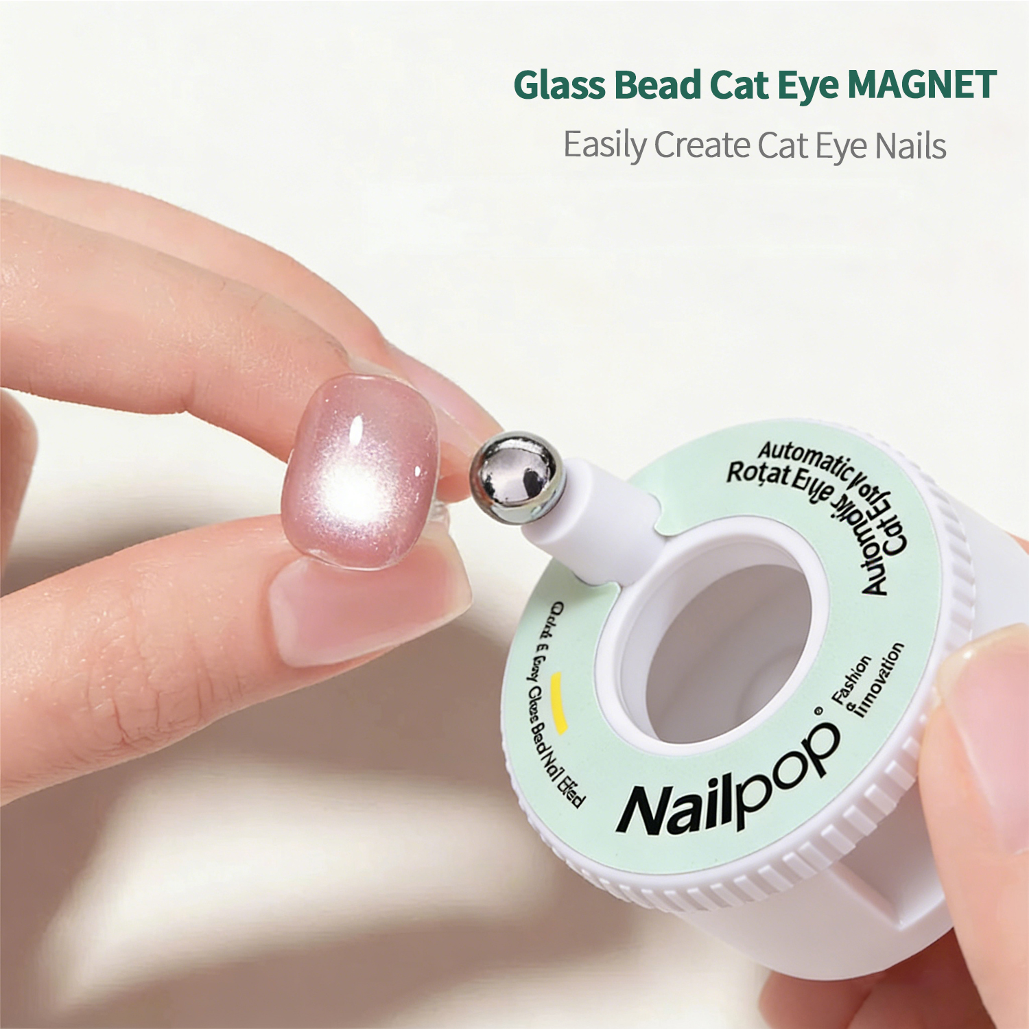 Nailpop Automatic Rotating Cat - Nail Art Cat Eye Pink recension och pris