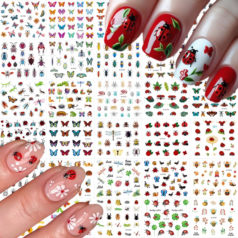 30Pcs/Lot Cute Bee Ladybug Ant - Nail Art Lotso recension och pris