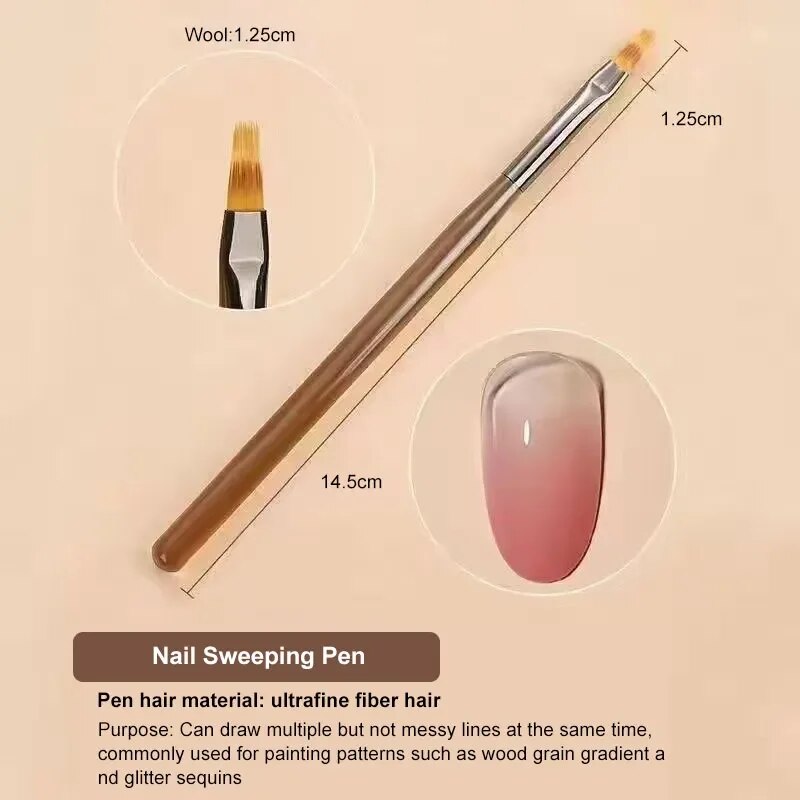 9PCS UV Gel Nail Brush Liner D - Nail Art Halal recension och pris