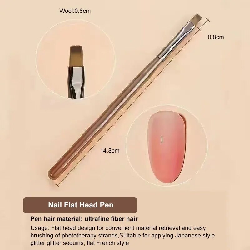 9PCS UV Gel Nail Brush Liner D - Nail Art Halal recension och pris