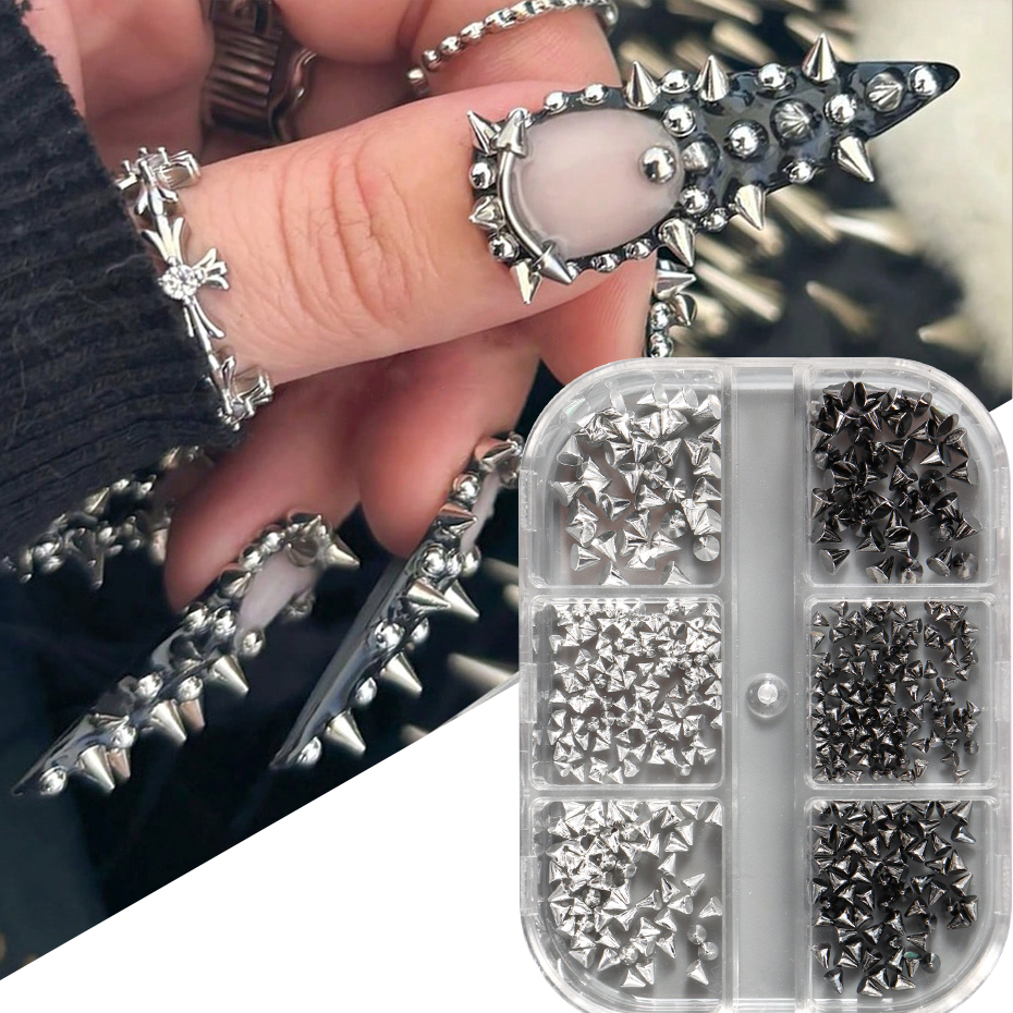 6Grids Metallic Rivet Punk Nai - Nail Art Vampire recension och pris