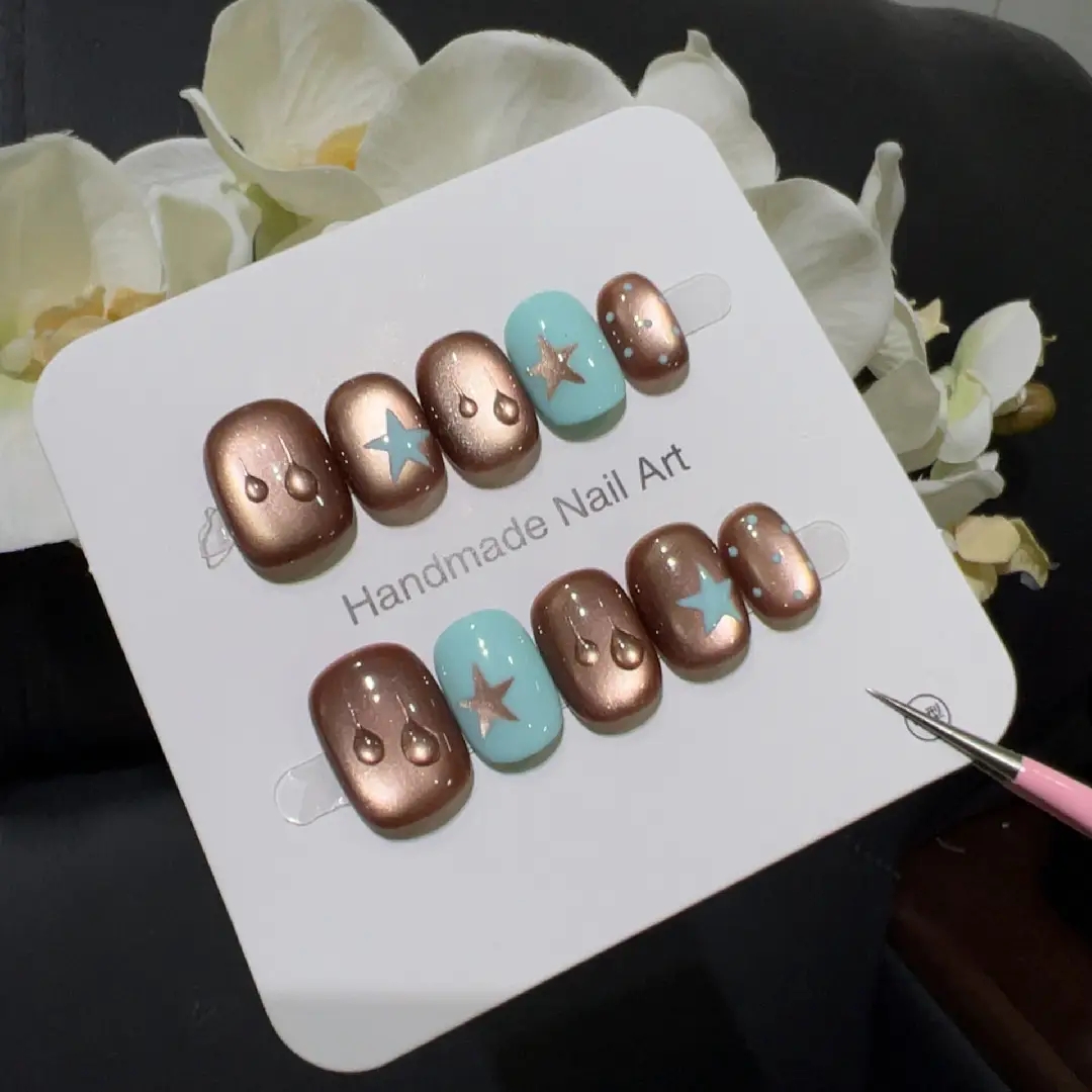 10pcs high-end Small brown wat - Nail Art Emerald recension och pris