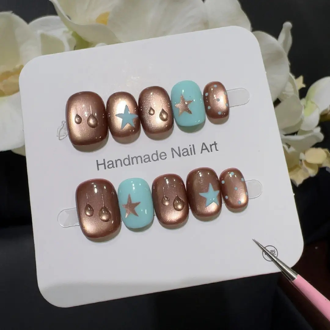 10pcs high-end Small brown wat - Nail Art Emerald recension och pris