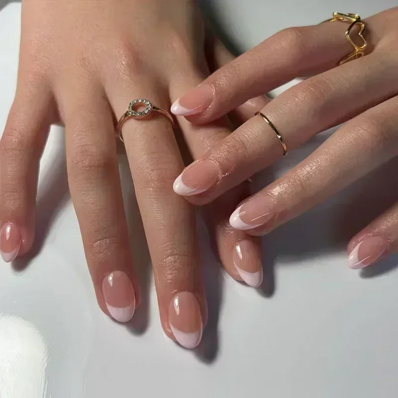 24pcs Women'S Nail Set Burgund - Nail Art Aesthetic recension och pris