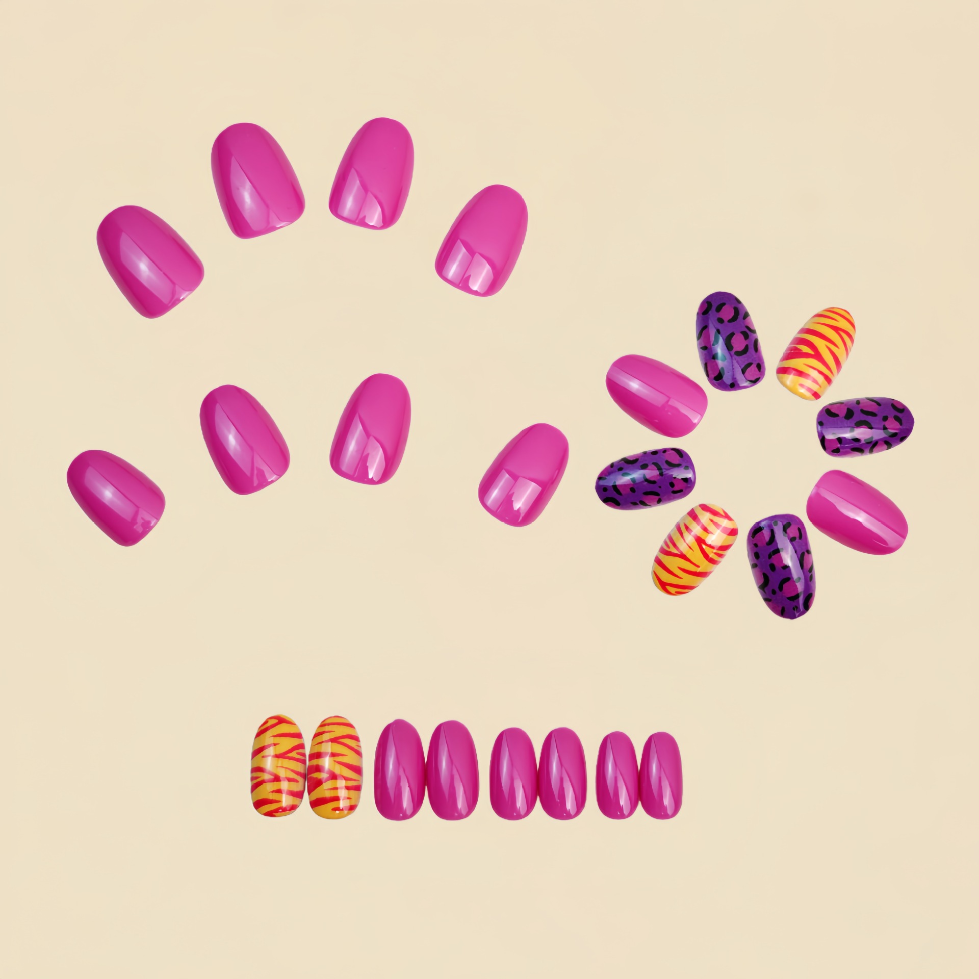 Short long fake nails for wome - Nail Art Aesthetic recension och pris