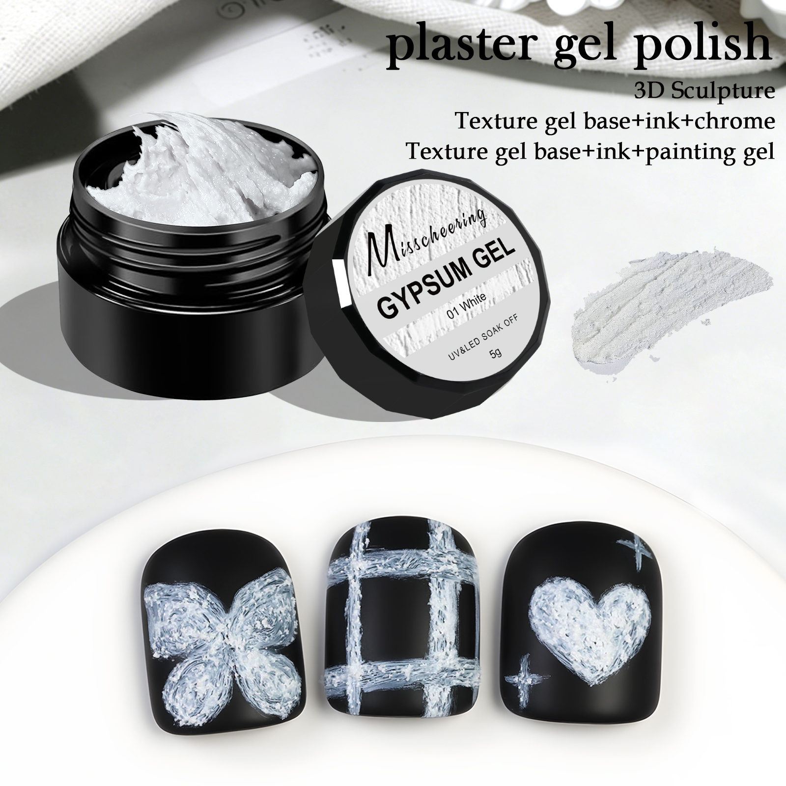 5g Solid Gypsum Painting Nail  - Nail Art Halal recension och pris