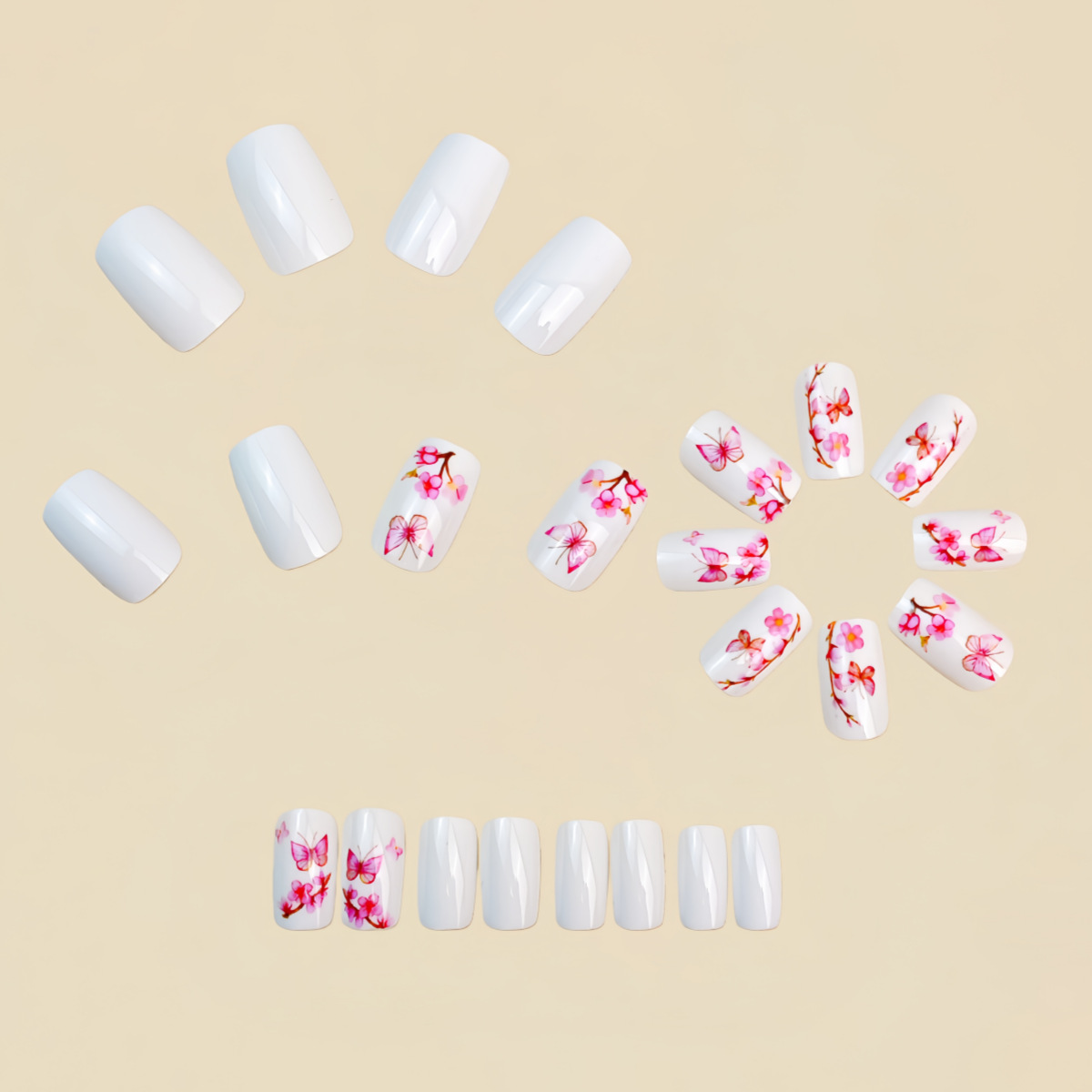 Medium fake nails for women gi - Nail Art Aesthetic recension och pris