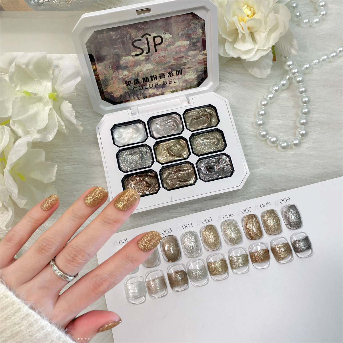 1pc  9-color solid pat gel nai - Nail Art Halal recension och pris