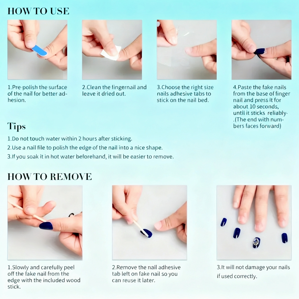 10pcs Pure Hand Pressed Long O - Nail Art Emerald recension och pris