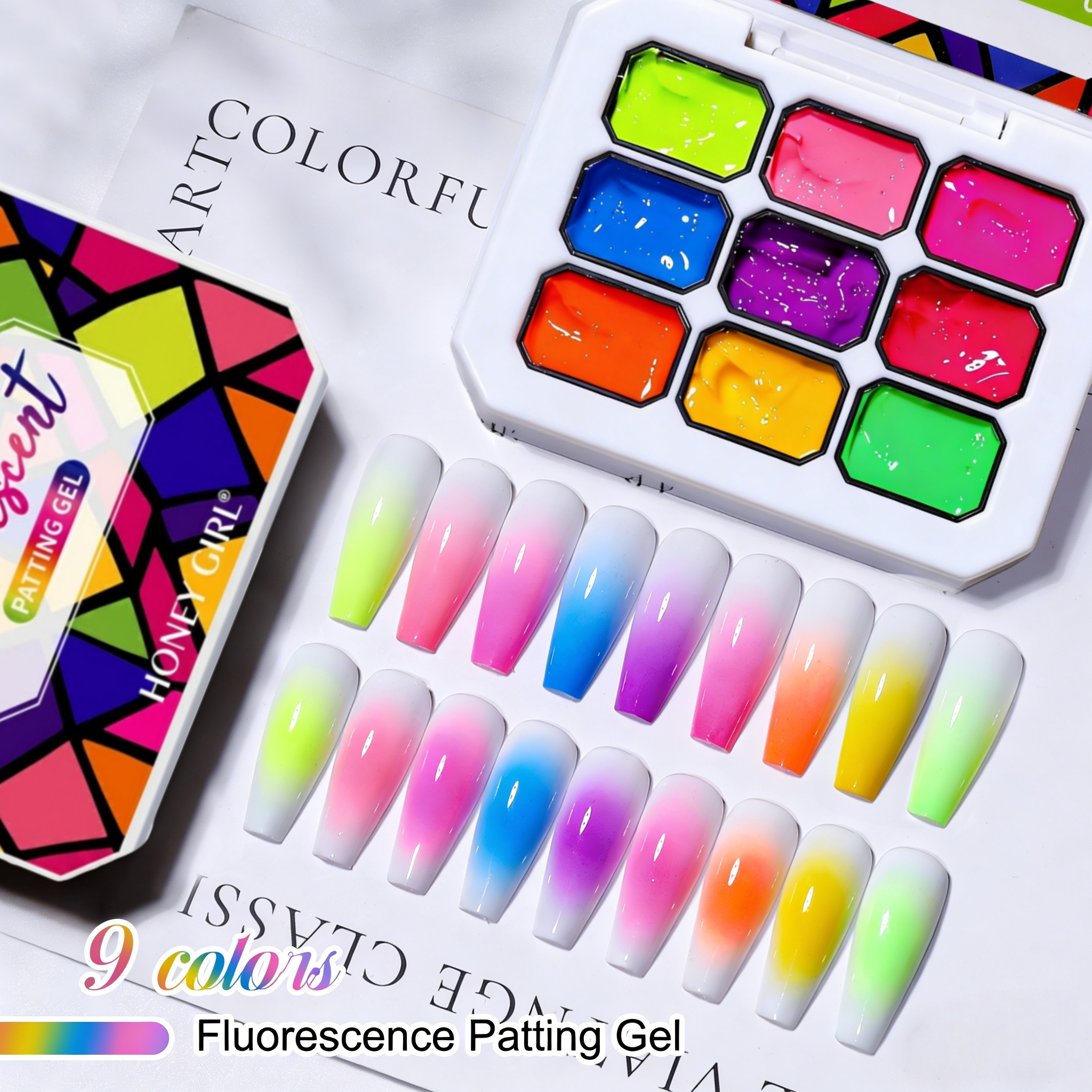 9-color solid nail polish ，pat - Nail Art Halal recension och pris