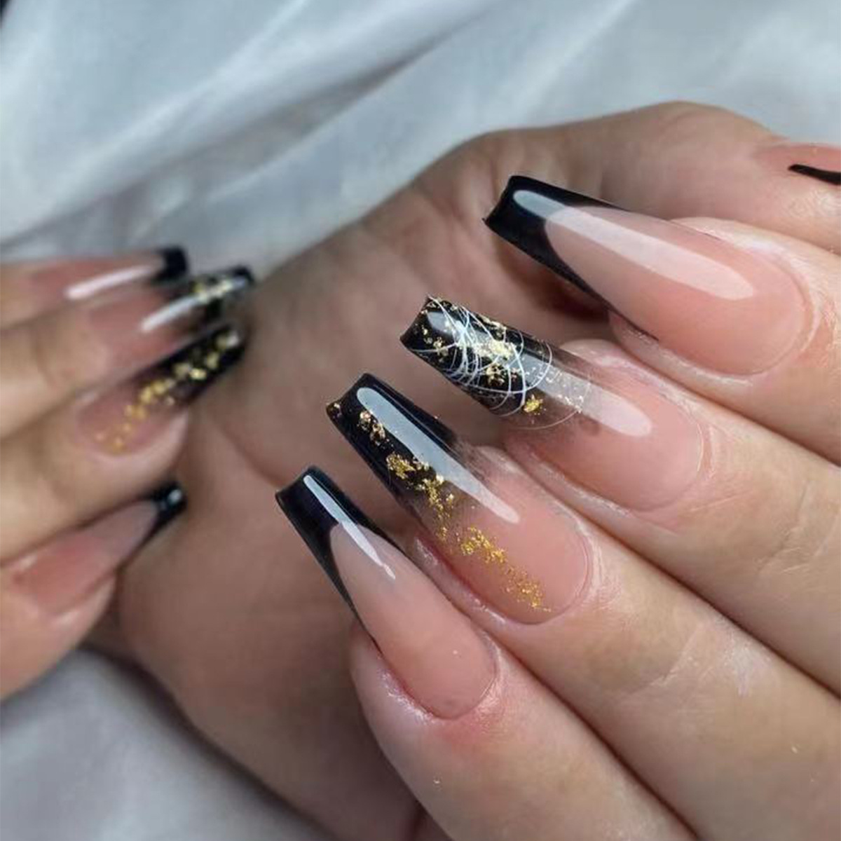 24Pcs Brown Smudging Press on  - Nail Art Jelly recension och pris