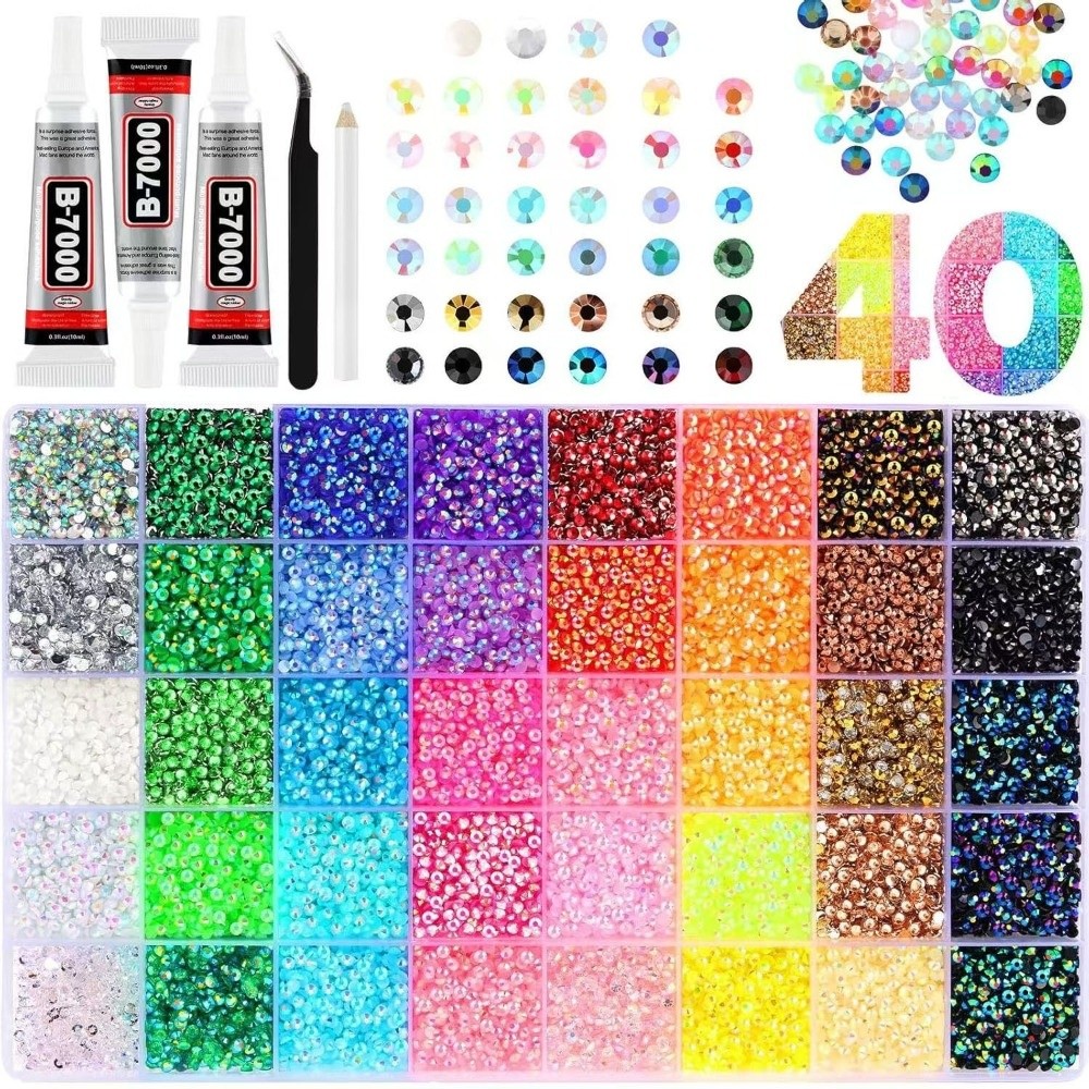 Multicolor Resin Rhinestone Ki - Nail Art Jelly recension och pris