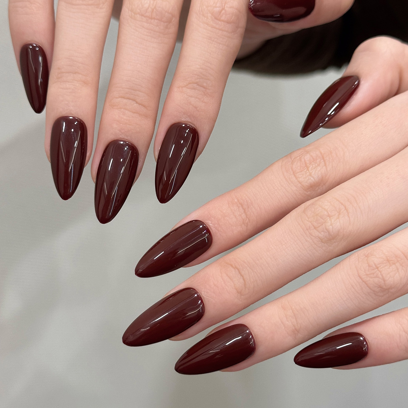 10pcs Handmade Solid Color Alm - Nail Art Emerald recension och pris
