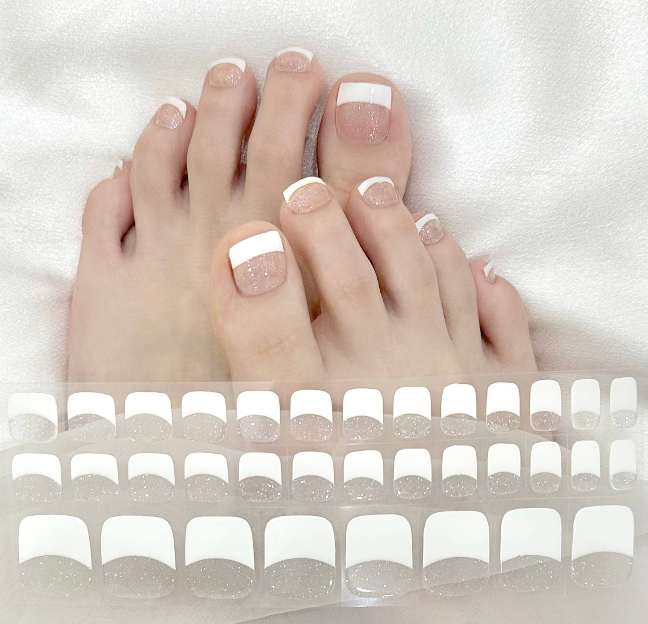 Toe Gel Nail Sticker Hardens w - Striping Tape Nail recension och pris